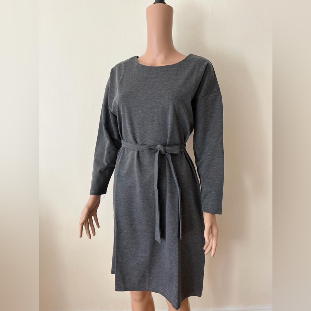 Brand new women’s grey 3/4 sleeve dress summer sprint fall elegant classic M